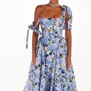 Blue Hydrangea strapped maxi dress | Milla | Size S